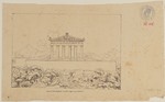 Aegina, Aphaia-Tempel, Westfront nach Cockerell, Ansicht (Nachzeichnung)
