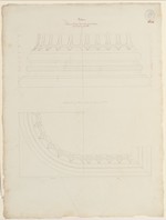 Rom, Pantheon, Säulen- und Pilasterbasis, Bauaufnahme (?), Aufriß und Schnitt