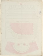 Rom, Pantheon, Säulen- und Pilasterbasis, Bauaufnahme (?), Grundriß, Aufriß und Schnitt
