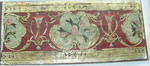 Goldledertapete (Bordüre) mit Blumensträußen