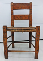 Pfostenstuhl mit Datierung