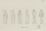 Frankenberg, Liebfrauenkirche, Figuren (recto); unvollendete Skizze einer Figurenkonsole (verso), Bauaufnahme, Vorderansicht