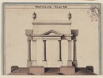 Studie eines Pavillons toskanischer Ordnung, Aufriß